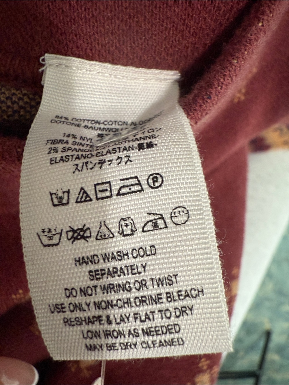 FREE PEOPLE NWT RUST PRINT STRETCH PANTS - Picture 6 of 7